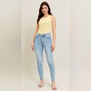 Judy Blue MR Tummy Control Light Vintage Wash Classic Skinny Jeans Various NEW